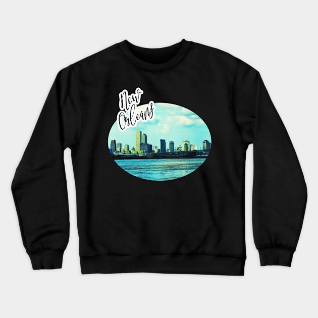 New Orleans Skyline Crewneck Sweatshirt by RoxanneG